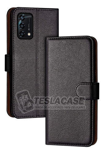 Carcasa Para Oppo Reno 6 Lite Flipcover Negro-marrón