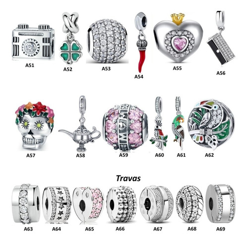 Berloque Prata925 Verdadeira Para Pulseira Pandora Ou Vivara
