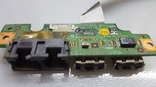 Placa 2 Puertos Usb + Rj45 Con Flex Notebook Msi Cr603 (Usado)