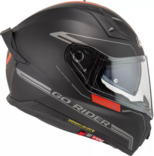 Casco Integral Nzi Nuveau Negro Rojo Mate Talle L