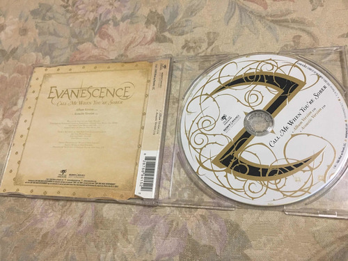 Cd Single Evanescence Call Me When Youre Sober
