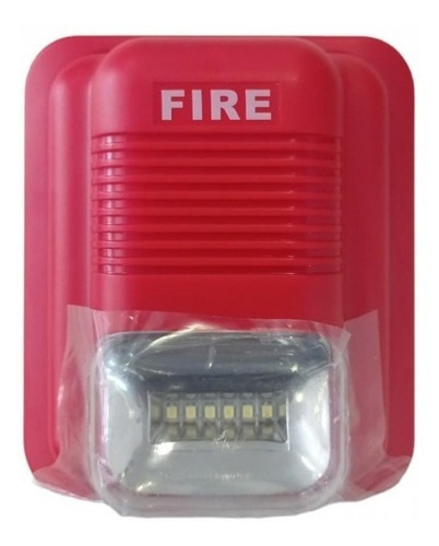 Sirena Con Strobo 24v Alarma De Fuego Gs-800-24