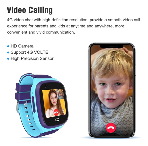 Smartwatch Lt31 Niños 4g Gps Wifi Contra Agua Color Negro