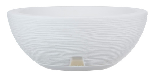 Imagen 2 de 8 de Maceta Plástico Bowl Premium 30x13 Cm Simil Piedra + Plato