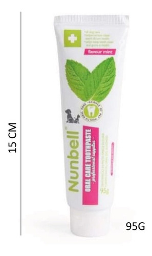 Imagen 2 de 2 de Pasta De Dientes Menta Canina Mascota Perro Nunbell 95g