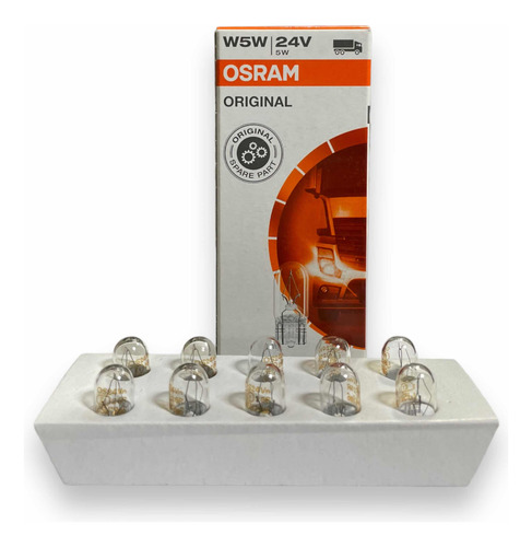 Caja 10x Foco Halógeno Industria Camiones Osram 24v 2845 W5w