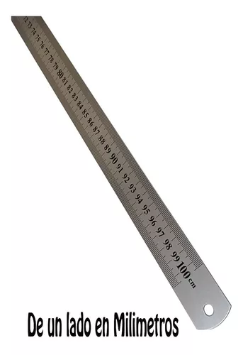 ONE METRE Regla de acero inoxidable 1M largo metal 40 regla medida/metro  39.4 in