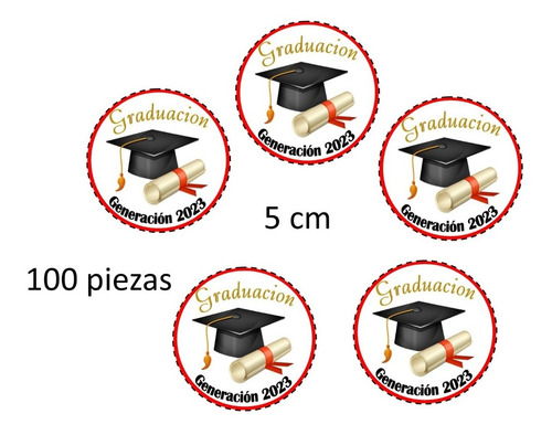 100 Topper Para Cupcakes Galleta Oblea Comestible Graduación