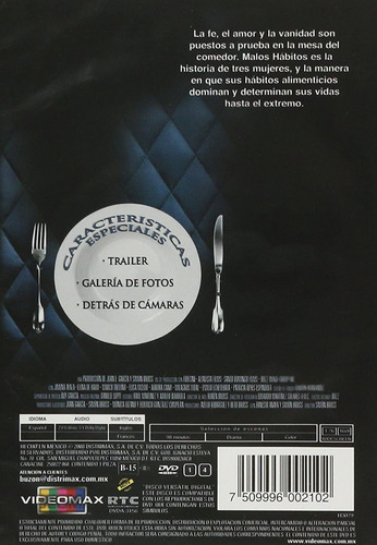 Imagen 2 de 3 de Malos Hábitos | Dvd Elena De Haro Película Nueva