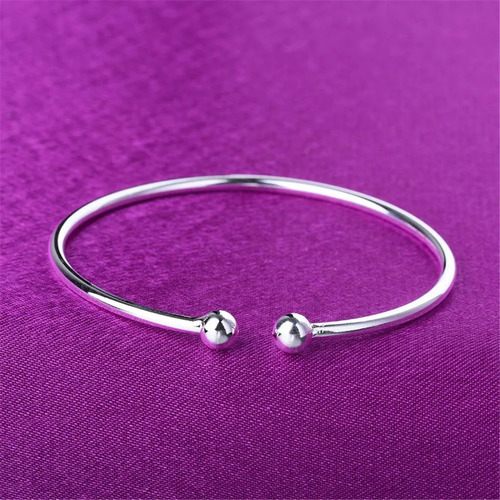 2 Brazalete Plata Abiertos Joyas