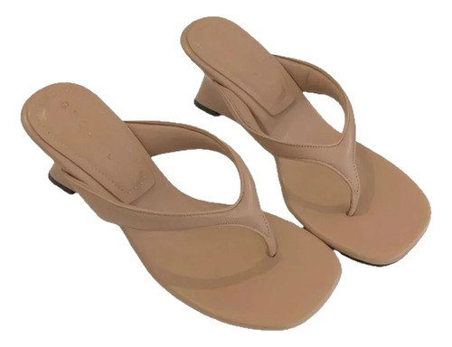 Sandalias De Tacón Alto Estilo Romano Con Punta Cuadrada Par