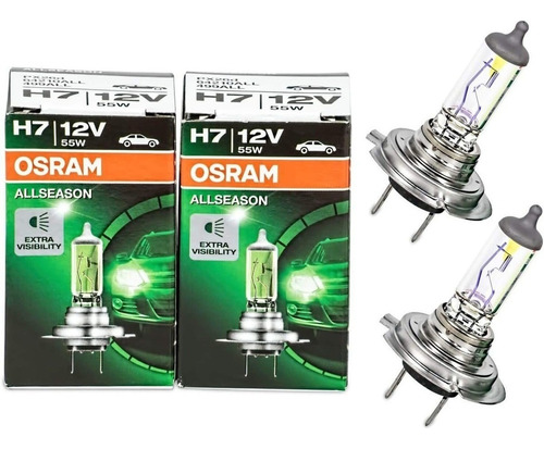 Bombillos Osram H7 55w Juego X2 Allseason Luz Amarilla 30%