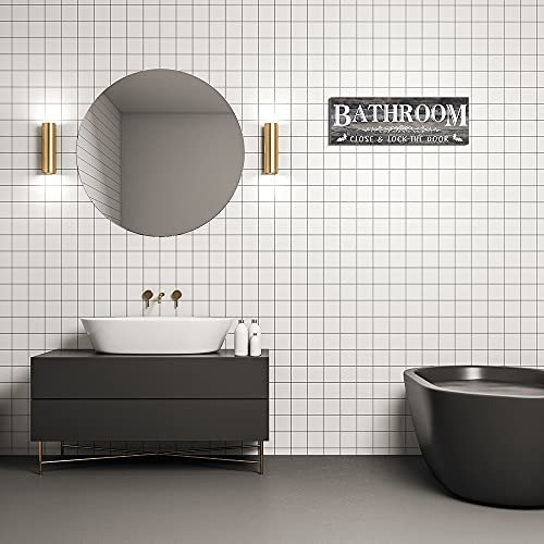 Letrero De Madera Para Baño, Decoración Divertida De La Pa