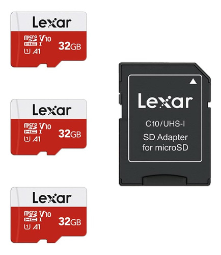 Lexar 32gb Micro Sd Card 3 Pack, Microsdhc Uhs-i Flash Me...