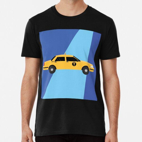 Remera Taxi Amarillo Simple De Nueva York (con Fondo) Algodo