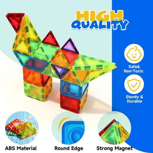W Wise Block Magnetic Tiles, 131 Piezas De Bloques