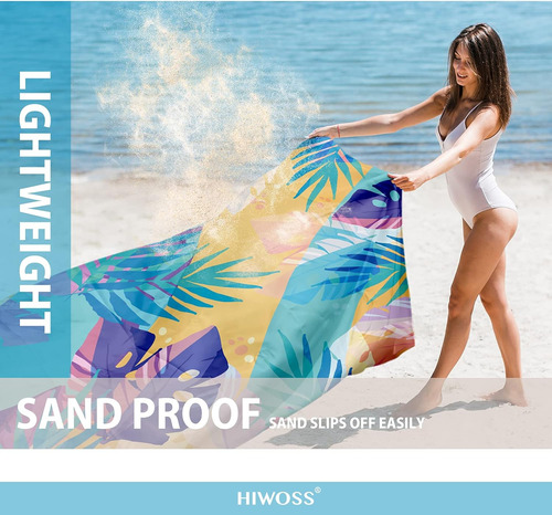 Manta De Playa A Prueba De Arena 95 X 80 Pulgadas Impermeabl