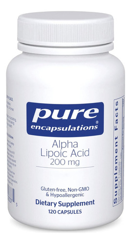 Ácido Alfa Lipoico 200 Mg Pure Encapsulations 120 Cápsulas