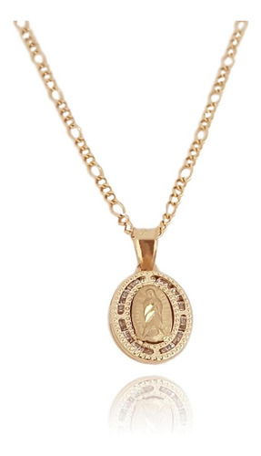 Cadena Medalla Virgen De Guadalupe Oro 10k Bautizo- Elegir