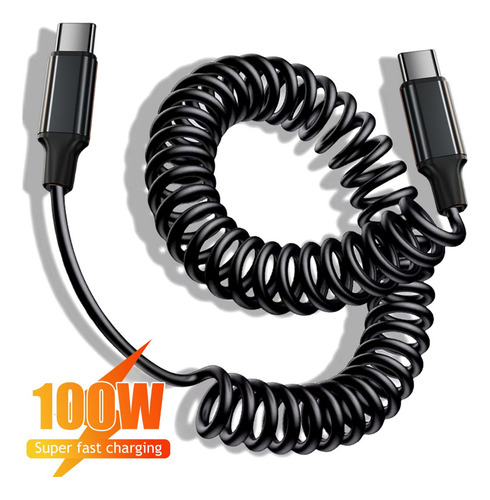 Diseño De Resorte De Cable De Carga Usb-c A Usb-c De Alta Ve