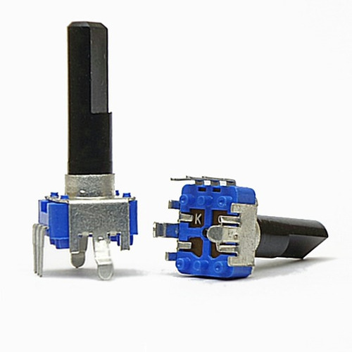 Imagem 1 de 2 de 3 Unids Potenciômetro Rotativo 9mm X Eixo 25mm 5ka A502 A5k
