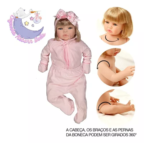 Bebê Reborn Baby Alive Realista Braço e Perna 100% Silicone