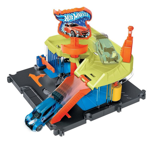 Pista Hot Wheels Lava Rápido Da Cidade Com Carrinho Mattel