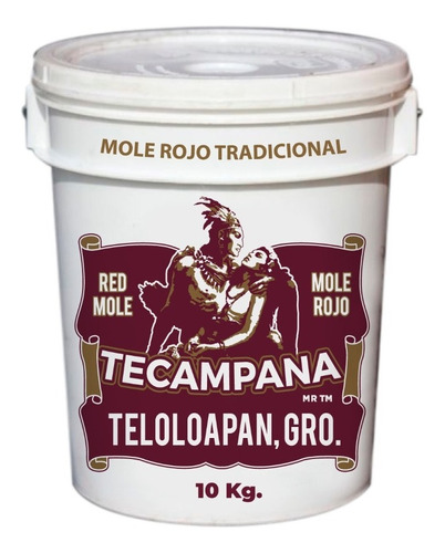 Mole Rojo Mexicano Tradicional Tecampana Cubeta 10 Kg 