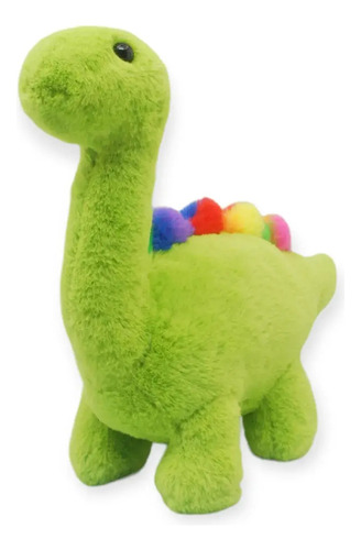 Peluche Dinosaurio Cuello Largo Verde Chico Suave De 30cm