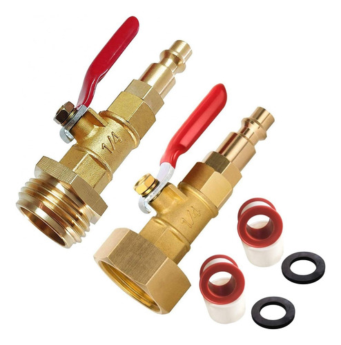 Adaptador Soplado Con Enchufe Rápido 1/4 Y Rosca 3/4 Latón