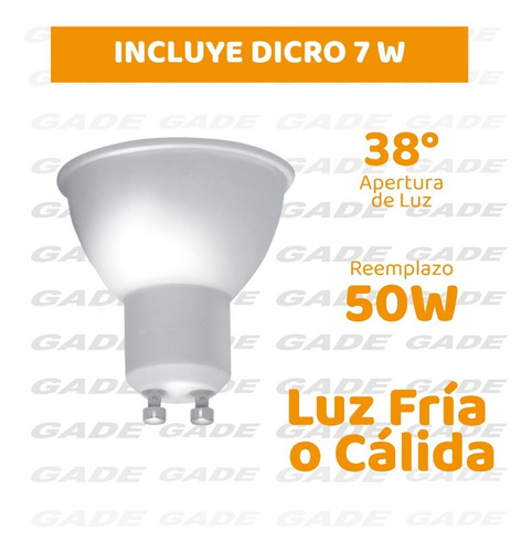 Imagen 6 de 8 de Aplique Pared Exterior Unidireccional Aluminio Con Dicro Led