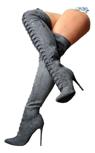 Women's Boots Gift Para Above De La Rodilla With Tacón De