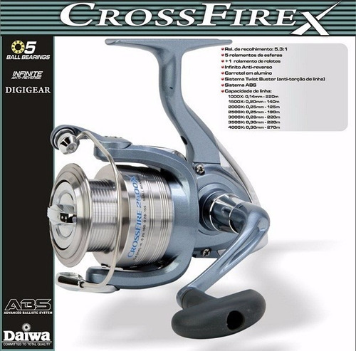Kit Pesca Molinete Daiwa Crossfire 2500x + Vara Ms Combat