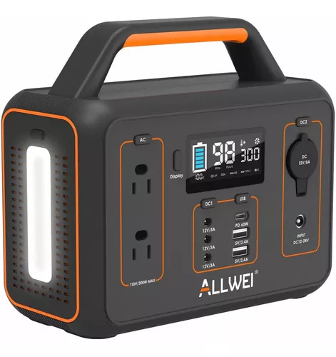 Allwei Estación De Energía Portátil 300w/pico 600w Generador