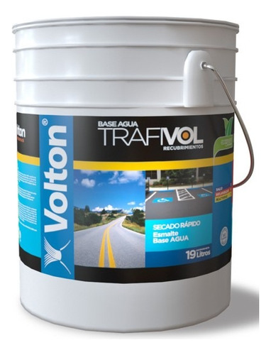 Pintura P/trafico Base Agua Color Azul Volton Cub19l