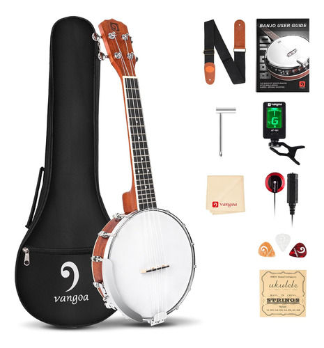 Banjolele Banjo Ukulele De 4 Cuerdas Cabezal Remo, Mini...