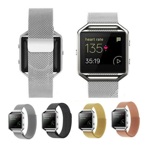 Fitbit Blaze Smart Fitness Watch Milanese Band Con Marco
