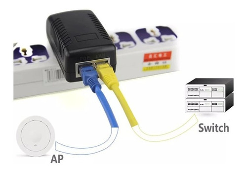 Imagen 4 de 4 de Inyector Adaptador Poe 24v-1a