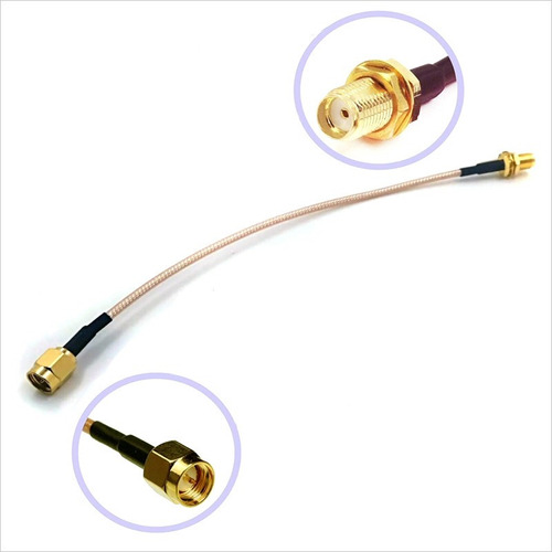 Cable Adaptador 15 Cm Pigtail Sma-m Sma-m A Sma-f Rg316