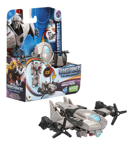 Figura Acción Transformers Earthspark 1-step Flip Megatron
