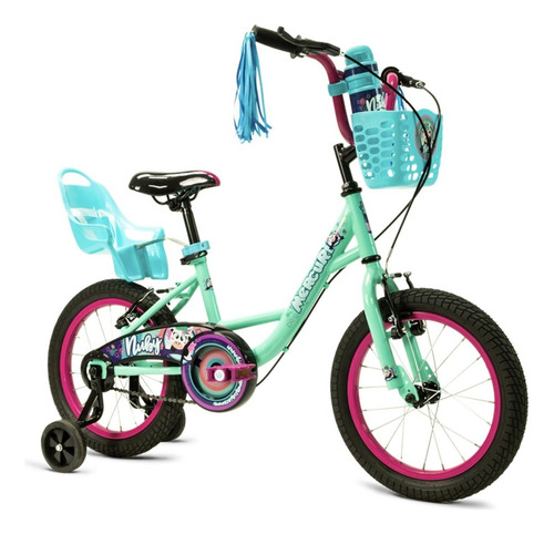 Bicicleta Mercurio Nuby Porta Muñeca Rodada 16 Color Azul