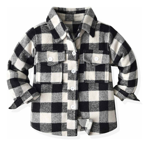 Chamarras M Para Niños, Camisa De Franela N144, A Cuadros, M