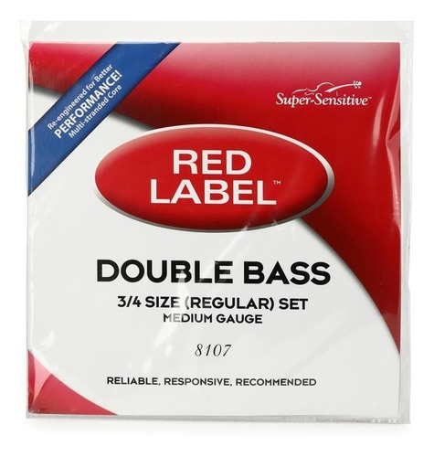 Cuerdas De Contrabajo 3/4 Red Label 8107