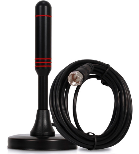Antena Tv Digital Interna Externa Cabo 3 Mt Imã Uhf Imagem
