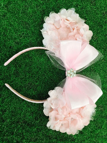 Diadema De Mimi Con Flores Y Tul