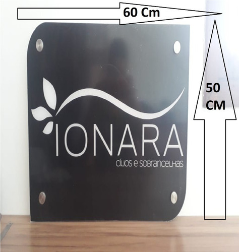 Placa Em Acrílico 50x50 C/ Adesivo De Qualidade (1.440 Dpi)