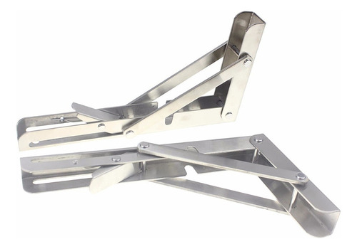 2pcs Soporte Plegable De Acero Inoxidable Triangular Plegabl