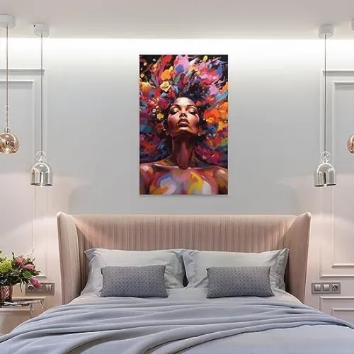 Firedeer Arte De Pared De Mujer Afroamericana, Póster De En