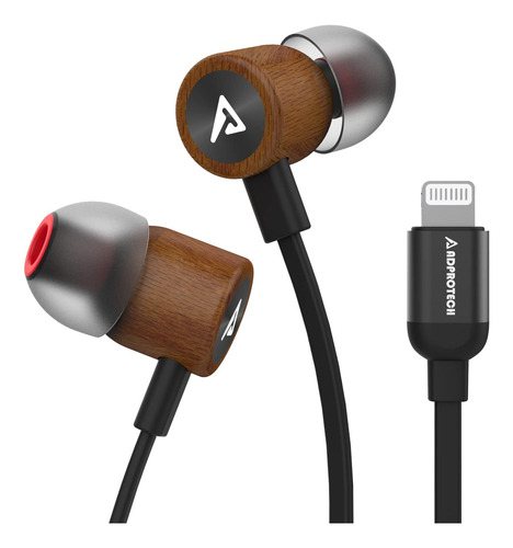 Adprotech Auriculares Lightning Auriculares Con Cable Madera