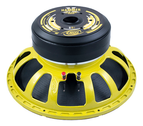 2 Woofer Eros 15pol E15 Hammer Xbass 7200 4500w Rms Amarelo